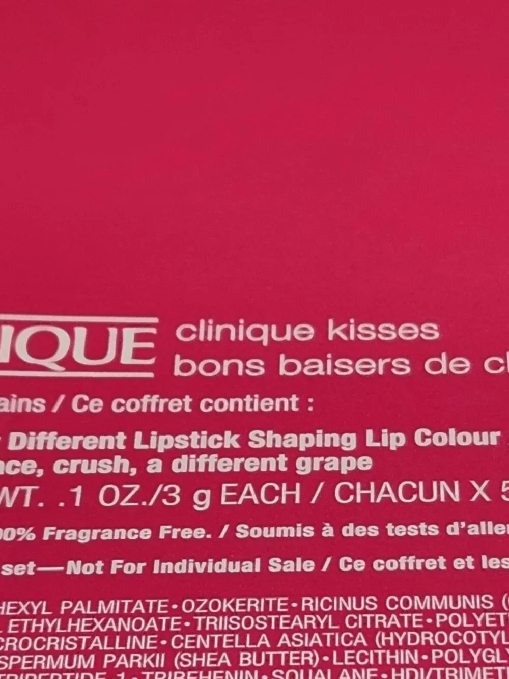 Clinque Kisses Dramatically Different Lipstick Five full size tubes NIP